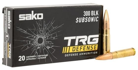 SAKO TRG DEFENSE BRASS .300 AAC BLACKOUT 220 GRAIN 20-ROUNDS SIERRA MATCHKING